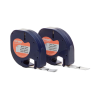 Pack 2 Etiquetas Dymo Letra Tag Original Papel 12Mmx4M