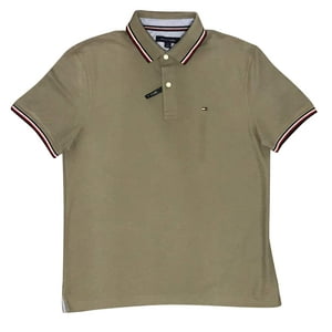 Polo Tommy Hilfiger Con Cuello A Rayas Para Hombre, Color Verde Xl