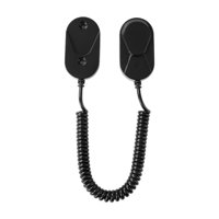 Magideal - Soporte De Control Remoto Con Cuerdas De Resorte, Retráctiles, Portátiles, Fácil De Instalar, Organizador De Soporte De Control Remoto De Múltiples Ap Negro