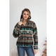 thumbnail image 1 of Chaqueta Mujer Poleron Étnico Invierno Forro Interior Piel Cierre 7569, 1 of 4