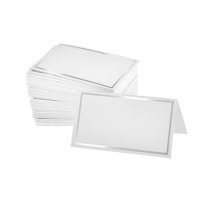 Magideal - Paquete De 100 Tarjetas De Presentación De Mesa De Alta Calidad Para Celebraciones. , Plata