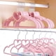 thumbnail image 3 of Perchas de plástico antideslizantes con lazo rosa y corazón para niña, para dormitorio de estudiantes, para colgar ropa, color negro, 3 of 6