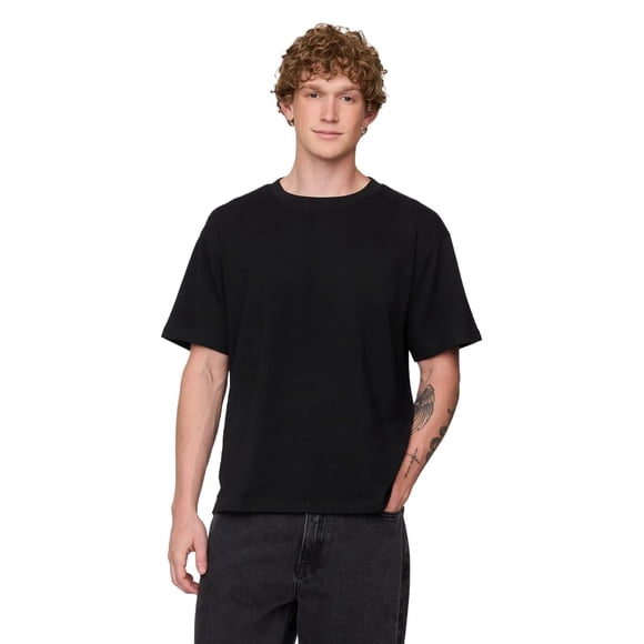Camiseta GAP Worldwide Novelty Logo para hombre, color negro verdadero, talla XS