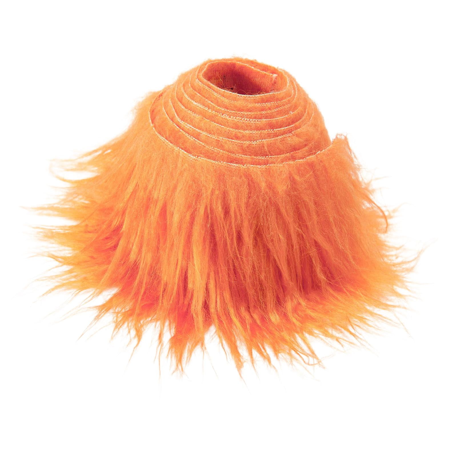 Magideal - Telas Sintéticas, Tela Artificial, Juguete De Peluche, Cintas Suaves Hechas A Mano, Cortes , Costura Para , Barba, Pelo, De Navidad , Naranja