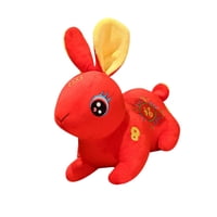 Bothyi - Cojín De Tiro De Animal Relleno De Simulación De Juguete De Conejo De Año Nuevo Para Boda Rojo