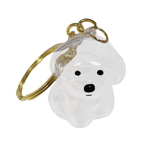 Ioensy - Llavero Con Forma De Perro, Portátil, Único, Para Recoger Pelo De Perro, Regalo Para La Pérdida De Una Mascota, Bichón Frisé.