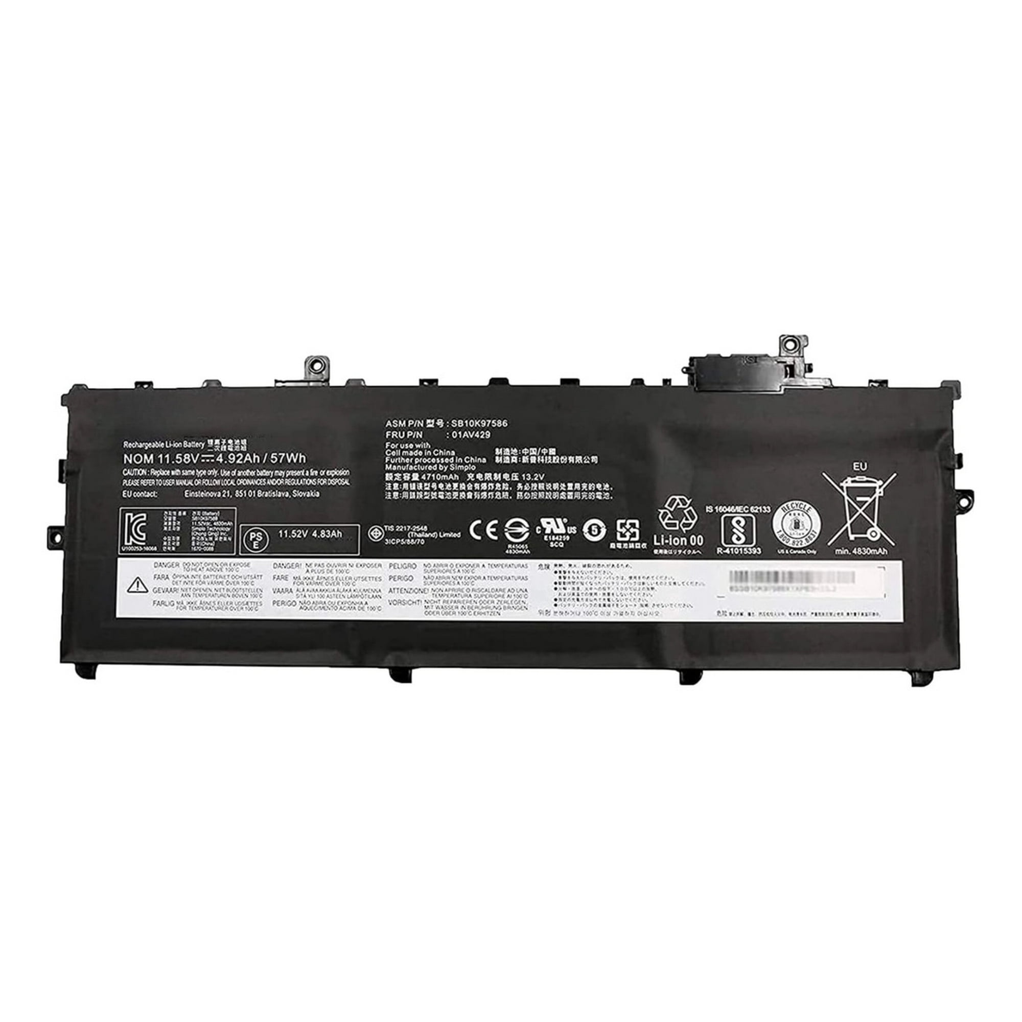 Genérico - Bateria 01av430 Para Lenovo Thinkpad X1 Carbon 5ª / 6ª Gen