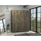 thumbnail image 2 of Closet 4 Puertas Café Oscuro Y Blanco 179x150x49,3 Cm, 2 of 3