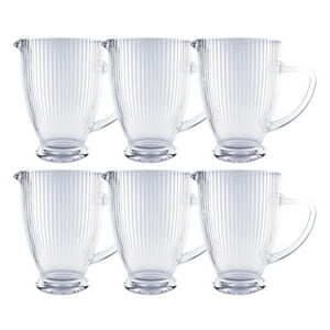 Set 6 Jarras Talladas 1350Ml Lisa Bebida Allegra Vidrio
