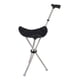 thumbnail image 1 of Bastón Con Asiento Para Caminar, Portátil, De Viaje, Ligero, Plegable, Color Negro, 1 of 3