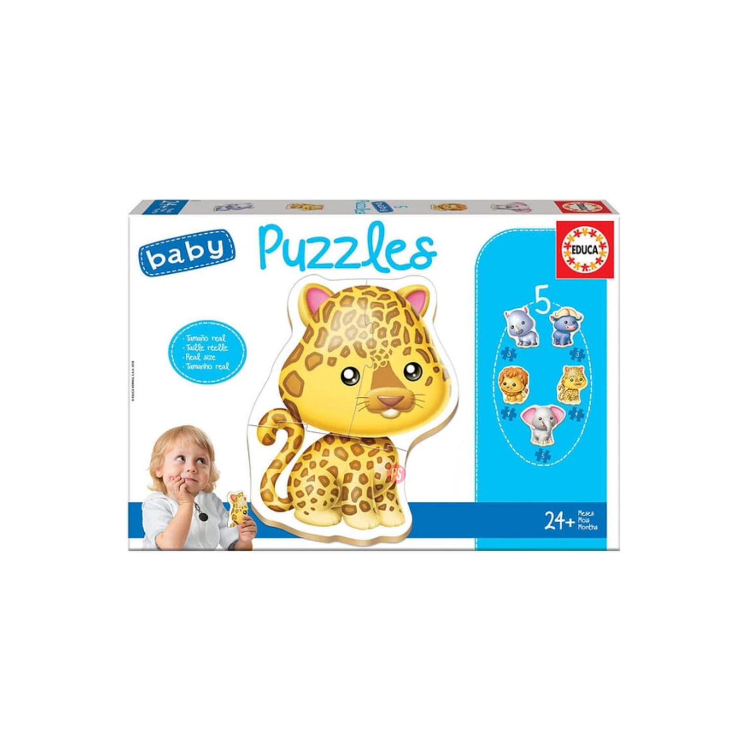 Educa Borras - Puzzle Baby 2 A 4 Piezas Animales Salvajes - Ps