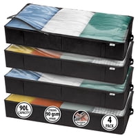 Organizadores De Armario Y Almacenamiento Storageexpert, Paquete De 4 (Negros)