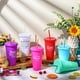 thumbnail image 2 of Vaso Skylety, 96 unidades, regalo de agradecimiento, 700 ml, con tapa y pajita, 2 of 3