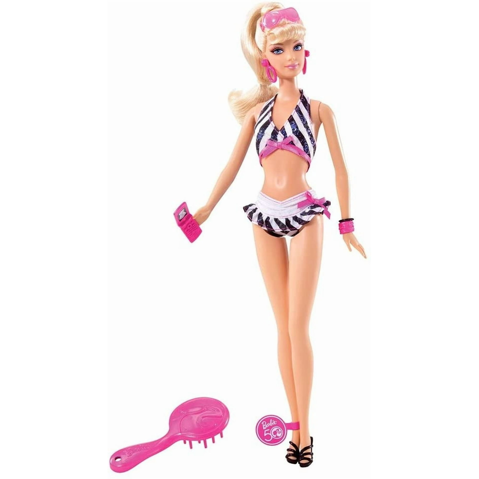Barbie Antes Y Ahora 1959-2009 50º Aniversario Muñeca De Baño