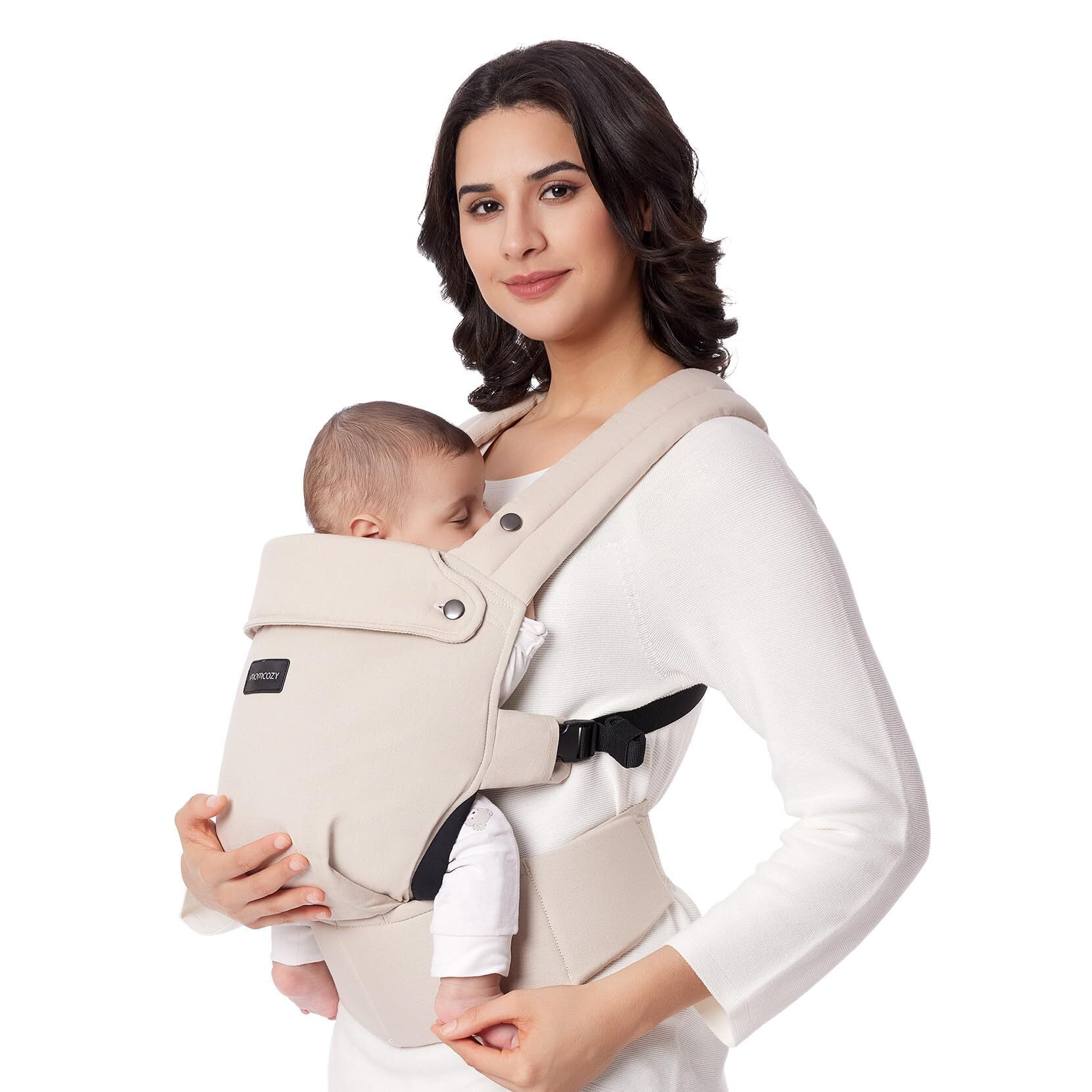 Momcozy Portabebés Ergonómico, Cangurera Manos Libres Multifuncional Para Bebés De 3.5 A 20 Kg