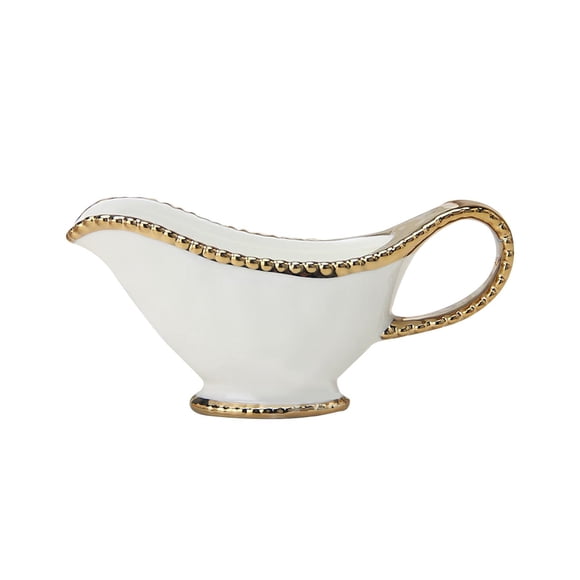 Salsera De Cerámica Taza Para Tazón De Inmersión Fácil De Verter Recipiente Para Tarro De Almíbar Para Crema Bistec Cocina Y Comedor