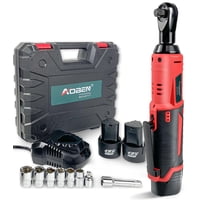 Llave De Trinquete Eléctrica Inalámbrica Aoben 3/8 12 V Con 2 Baterías