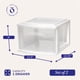 thumbnail image 4 of Carrito de almacenamiento HOMZ con 1 cajón de plástico transparente, 14,25 cm, blanco, paquete de 2, 4 of 8