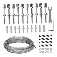 Magideal - De Enrejado De Pared Verde, Bujes De Cruceta, Anclajes De Expansión Para Jardín, De Enrejado, Soportes Para Plantas Trepadoras, Hiedra Y F Con Cable De 52 Pies