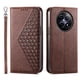 thumbnail image 1 of Funda Flip FOXDOCK para Realme 12 5G , Estilo Billetera con Diseño Rombo, Correa de Mano y Soporte, Uso Diario, 1 of 6