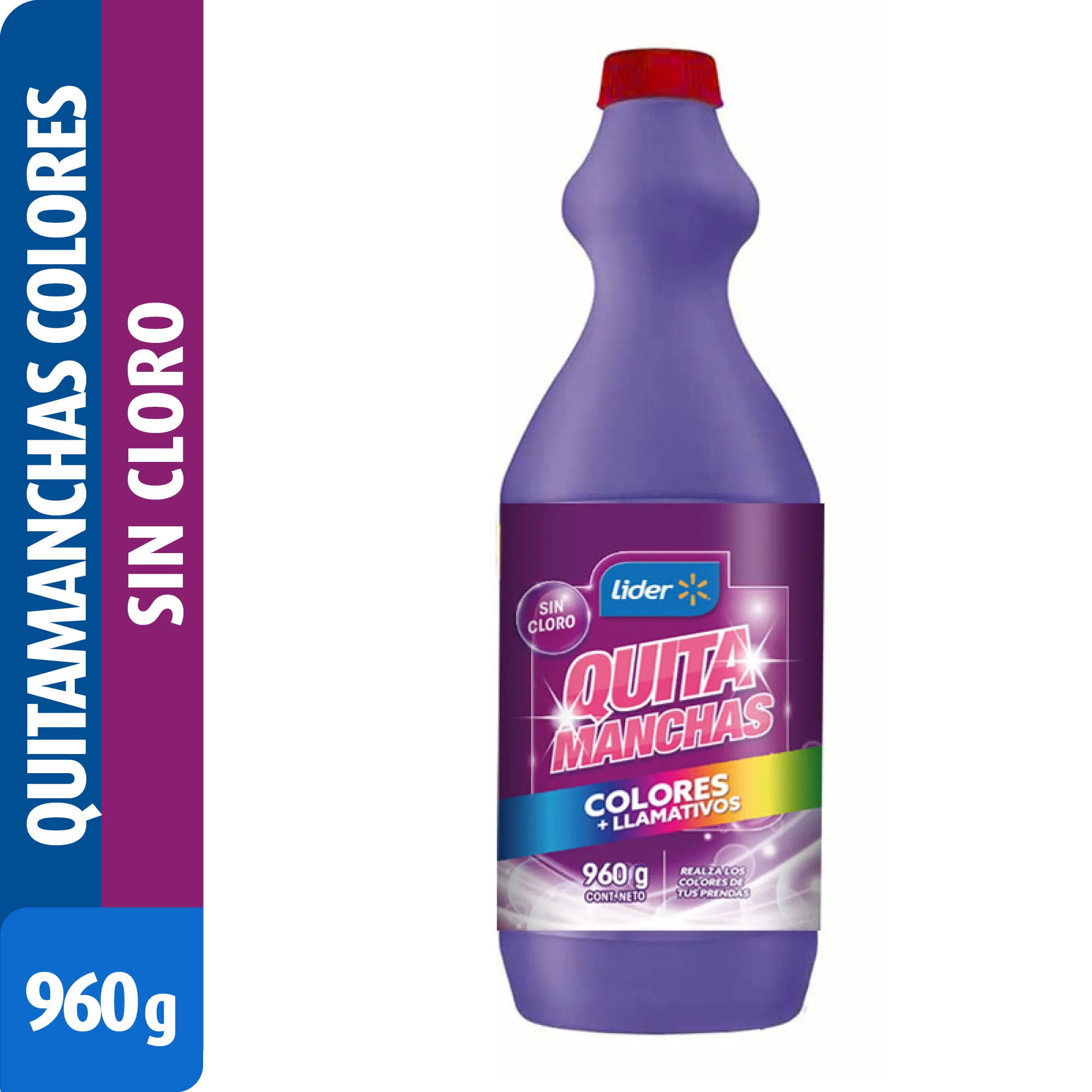 Quitamanchas Líquido Colores Llamativos Sin Cloro Botella 960 g Lider