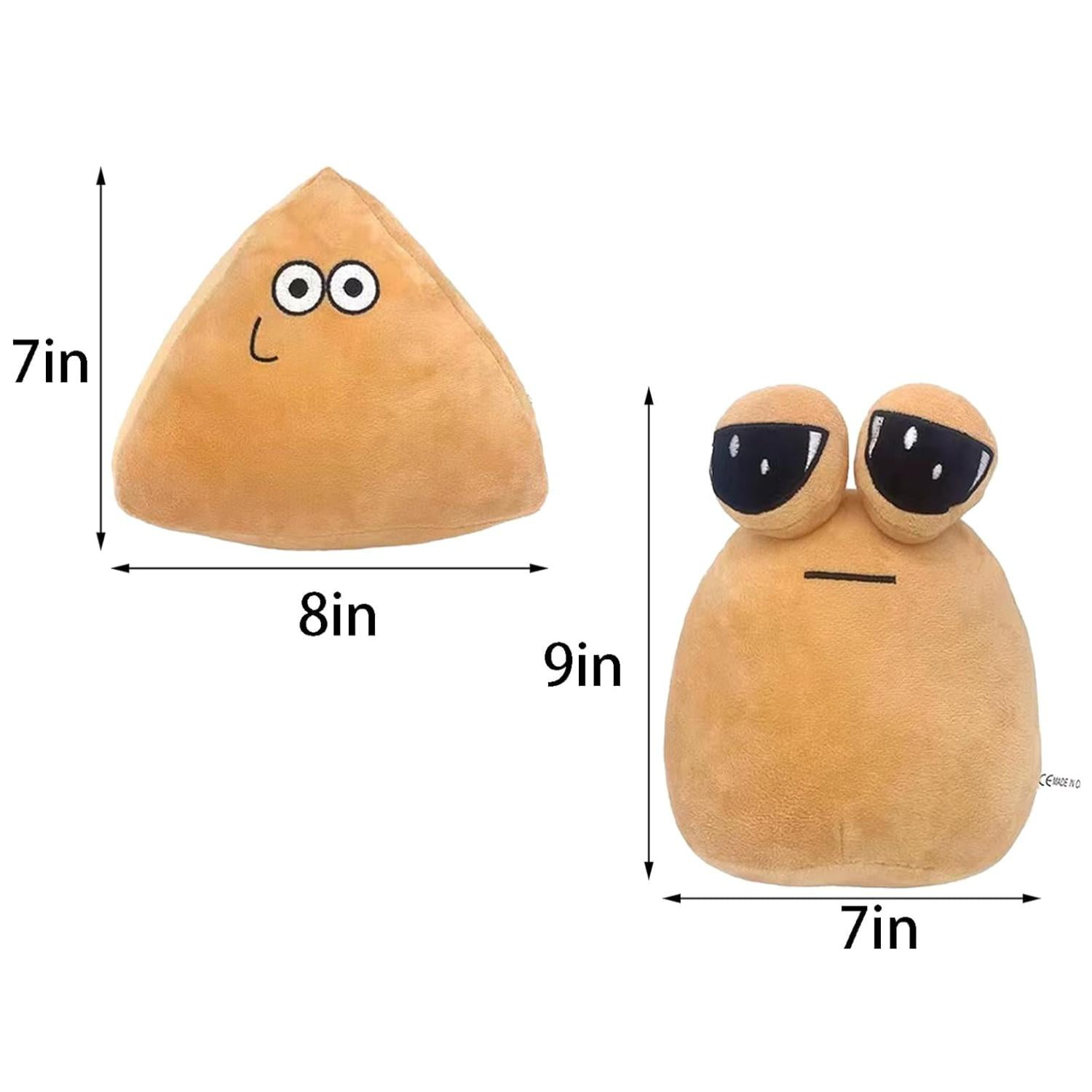 Genérico - Juguete Pack 2 Peluches Mi Mascota Alien Pou 20cm Beige Infantil