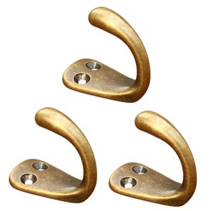 Magideal - 3 Uds Ganchos Multiusos Ganchos Para Abrigos Montaje En Pared Latón Versátil Fácil De Instalar Puerta De Entrada Colgadores Resistentes Para Colgar En Bronce