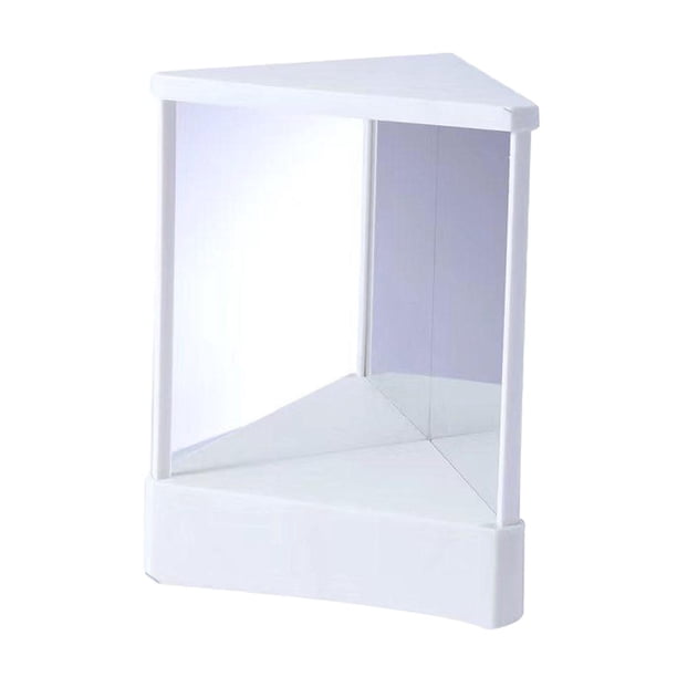 Espejo que no se revierte, imagen estable y verdadera del espejo de maquillaje, espejo cosmético para corrección facial, sala de estar, tocador, mesa blanco