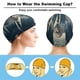 thumbnail image 3 of Paraíso Gorro de Natación de Licra, Gorro de Baño de Tela Cómoda, Gorro Elástico Antideslizante para Hombres, Mujeres y Niños, 3 of 6