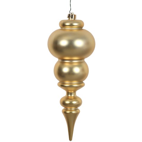 Adorno Para Árbol De Navidad Vickerman 14 Con Acabado Mate Dorado