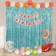 thumbnail image 3 of 4 Pack 3.3 pies x 6.6 pies ondulado Sparkle Aqua Teal Cortina de lámina azul - agua azul lámina Streamers para vacaciones soltera océano temática decoración invierno fiesta decoraciones suministros, 3 of 3