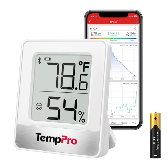 Termómetro y Higrómetro TempPro Bluetooth Inalámbrico para Interior