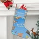thumbnail image 2 of Bimi Boo y Amigos Tema: Calcetines de Navidad, fino lino blanco para colgar en escaleras y chimenea, decoración navideña para el hogar, regalo de Navidad. 45cm × 32cm, 2 of 5
