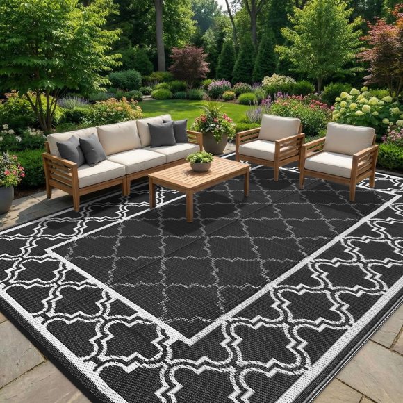 Alfombra Garvee 183 × 274 cm Reversible e Impermeable para Exterior