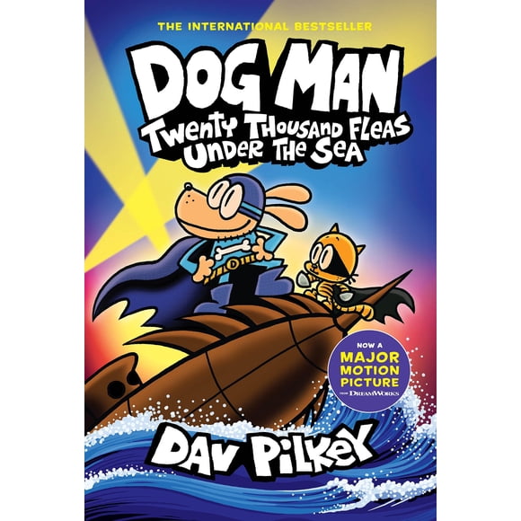 Libro Scholastic Dog Man Veinte mil pulgas bajo el mar