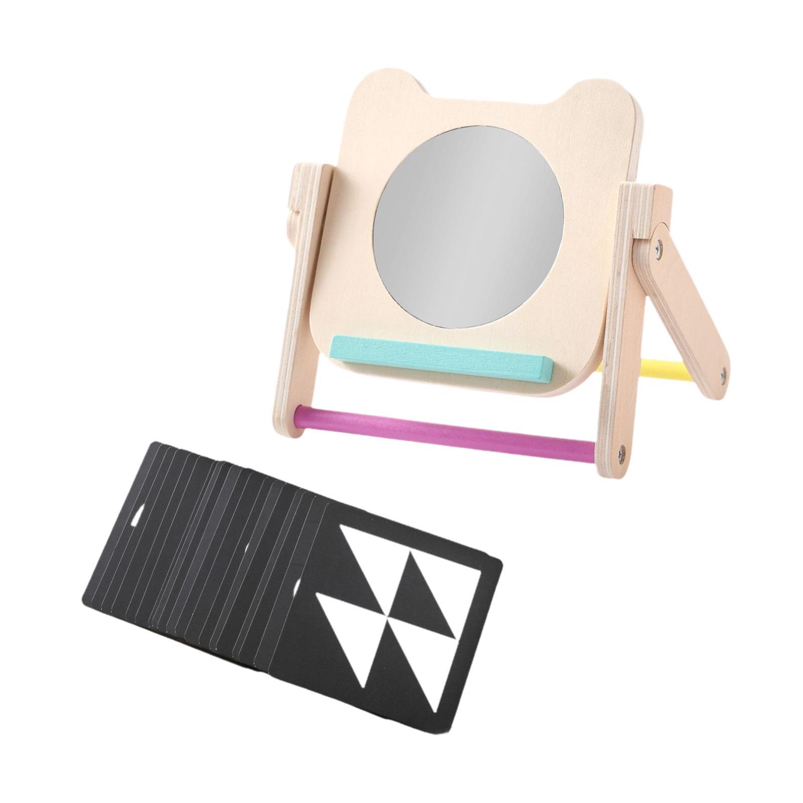 Magideal - Juguete De Espejo Para Recién Nacidos, Juguetes Montessori, Actividades De Aprendizaje Cognitivo De Alto Contraste, Juguete De Actividades Sensoriales