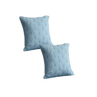 Genérico - Set De 2 Fundas De Cojin Serie Abanico 45X45 Cm Celeste