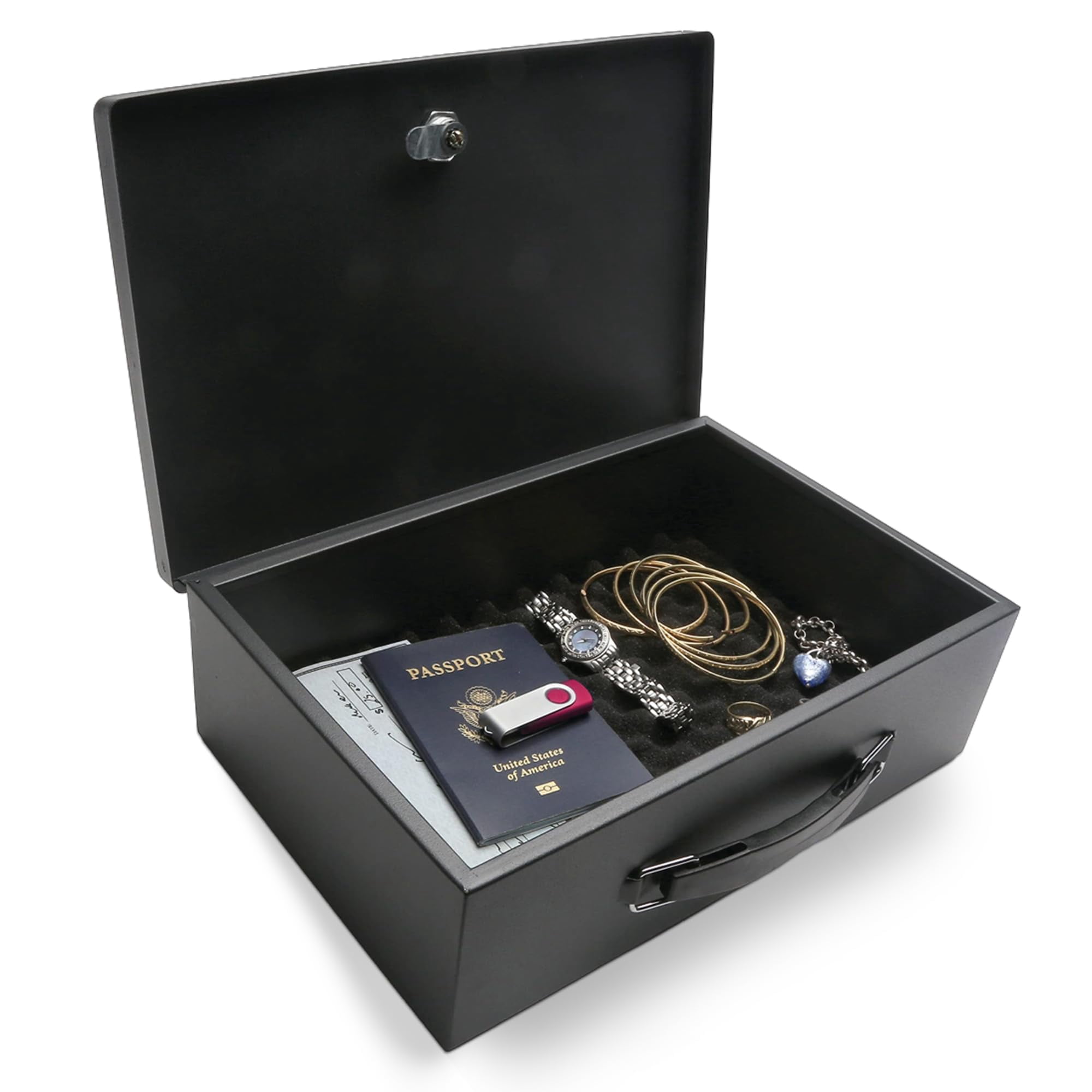 Caja Fuerte Honeywell 6104, Resistente Al Fuego, 0,17 L, Negra, Con Llaves