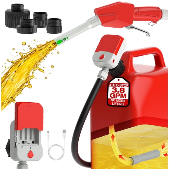 Bomba de combustible keimi 3.8 GPM con auto‑parada y alimentación USB