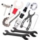 thumbnail image 1 of Kit de herramientas de reparación de 9 piezas para romper cadenas de bicicleta, llave para quitar cassette, extractor de cadena, extractor de manivela, llave de radios, herramienta de extracción de ru, 1 of 6