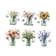 thumbnail image 3 of 6 Pegatinas De Pared Con Macetas De Flores, Calcomanías Artísticas Para Pared, Sala De Yoga, Guardería, 3 of 5