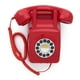 thumbnail image 1 of Teléfono fijo retro GPO 746 montado en la pared con cable rizado, color rojo, 1 of 9