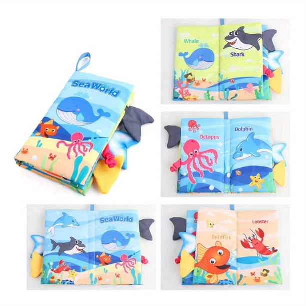 Baby Books 0-6 Months - 2Pcs Baby Toys 6 To 12 Months Baby Boy Gifts Touch Feel First Cloth Crinkle Soft Books Infant Tummy Time Toys 0-3 Months Learning Sensory Baby Toys 3-6 Months Stroller Toys