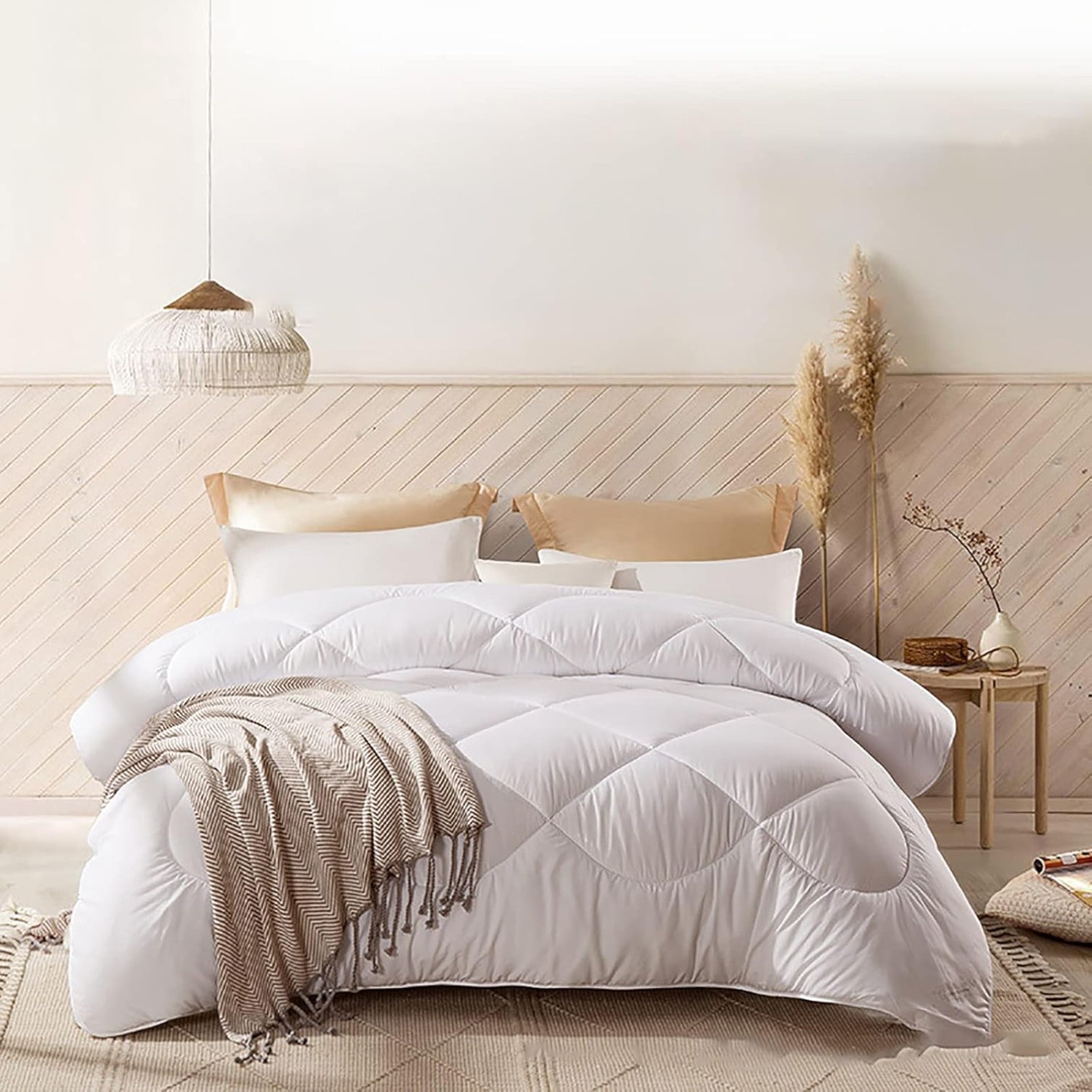 Genérico - Plumon Edredon Nórdico De Algodon 2 Plazas 230x250cm Blanco