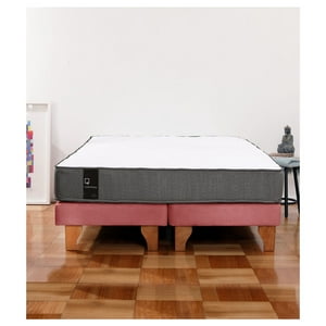 Latam Home - Cama Europea Zen Best Tela Velvet Palo Rosa 2Pza