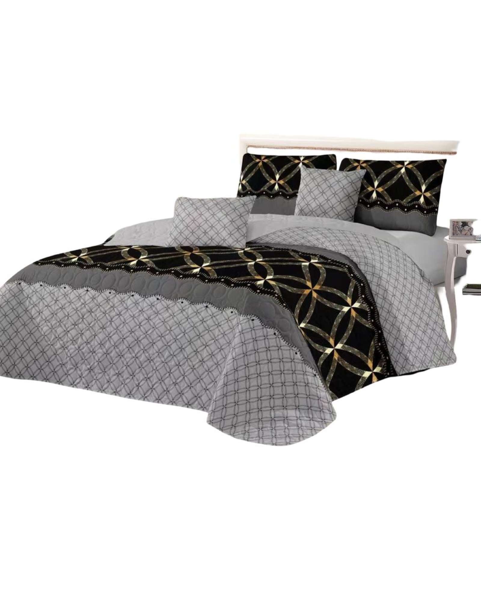 Genérico - Cubrecama Quilt Reversible Elegante Y Liviano 2 Plazas Y Media