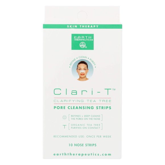 Tiras limpiadoras de poros Earth Therapeutics Tea Tree 10 unidades