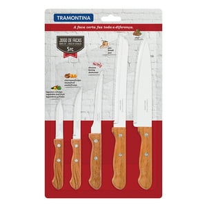 Juego De Cuchillos De Cocina Tramontina Dinamyc 5 Piezas