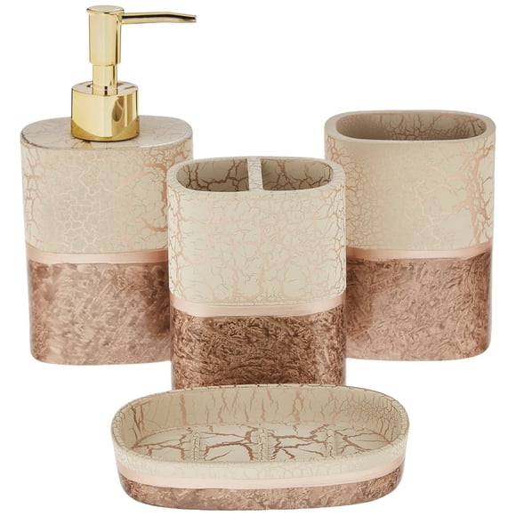 Accesorios de baño Sweet Home Collection Parker Set de 4 piezas