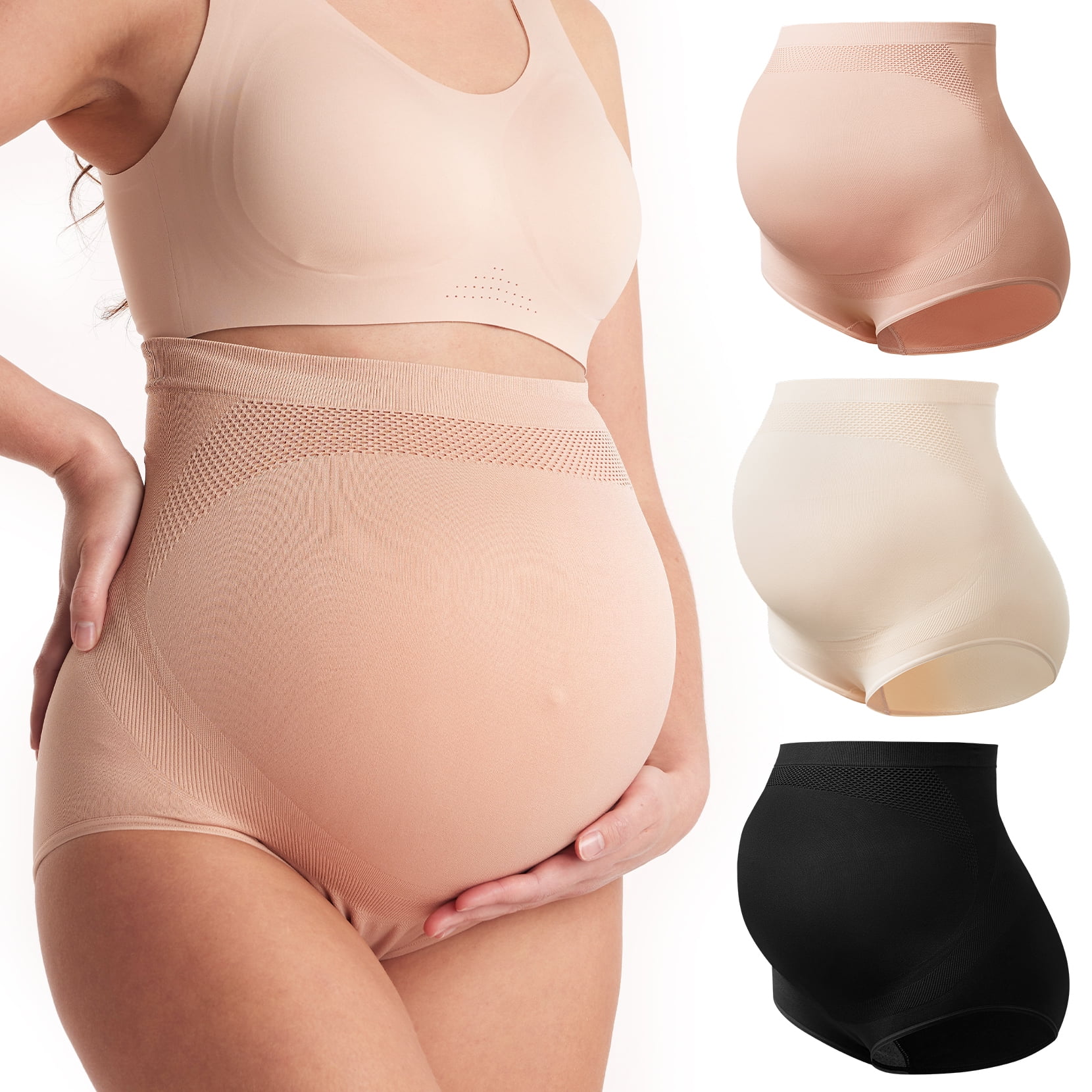 Momcozy Ropa Interior De Cintura Alta Para Maternidad Para Mujer, 3 Piezas, Xl